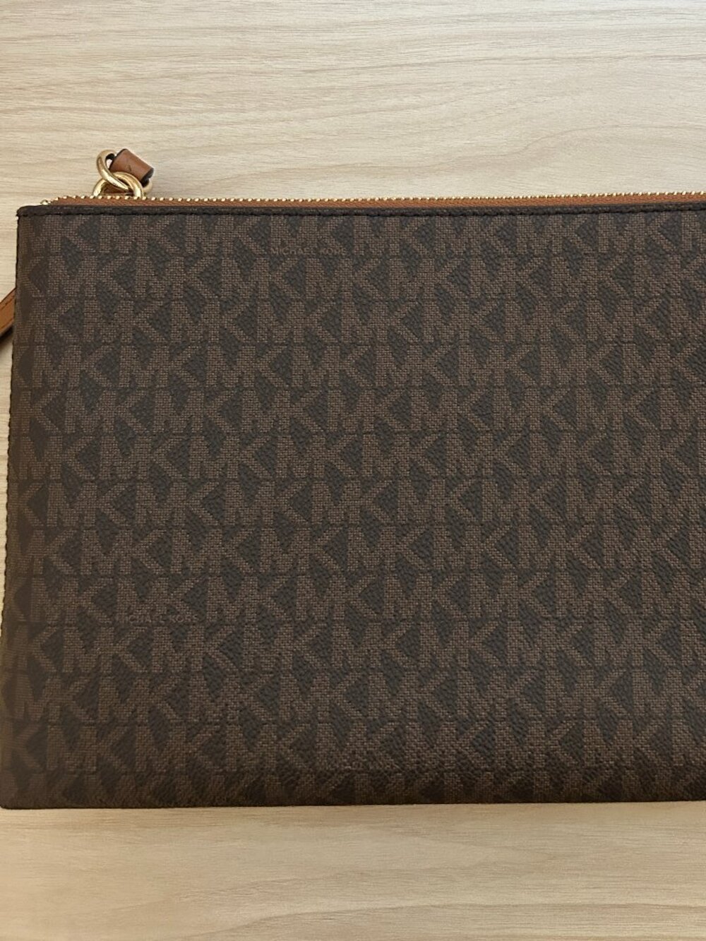 Michael Kors Jet Set Travel Brown/Acorn Double Gusset Crossbody - Picture 5 of 9